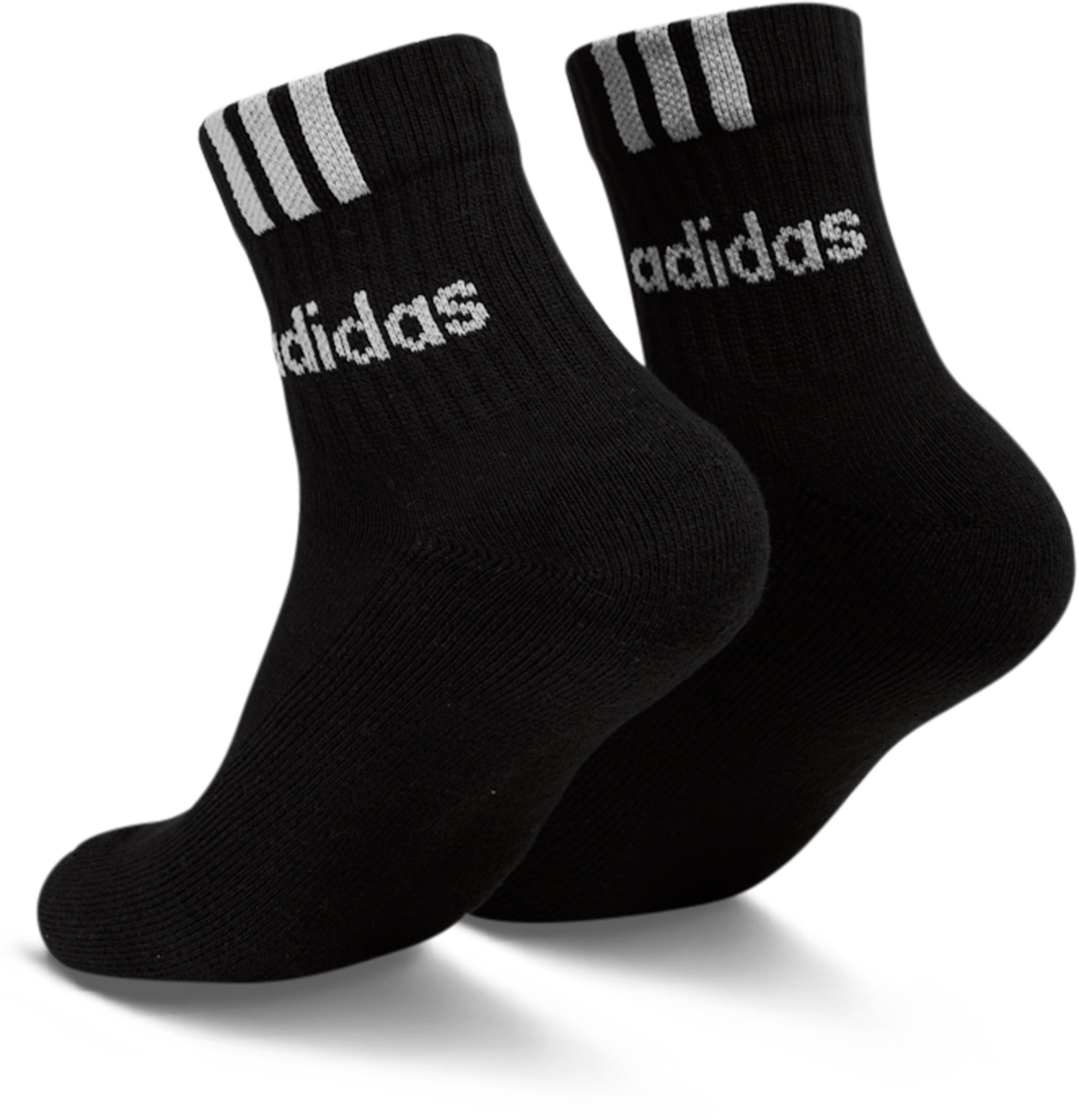 3 Stripes Linear Half Crew Cushioned Socks - 3 Pairs Unisex for Men & Women | Comfortable Athletic Socks for Running, Gym & Daily Wear
