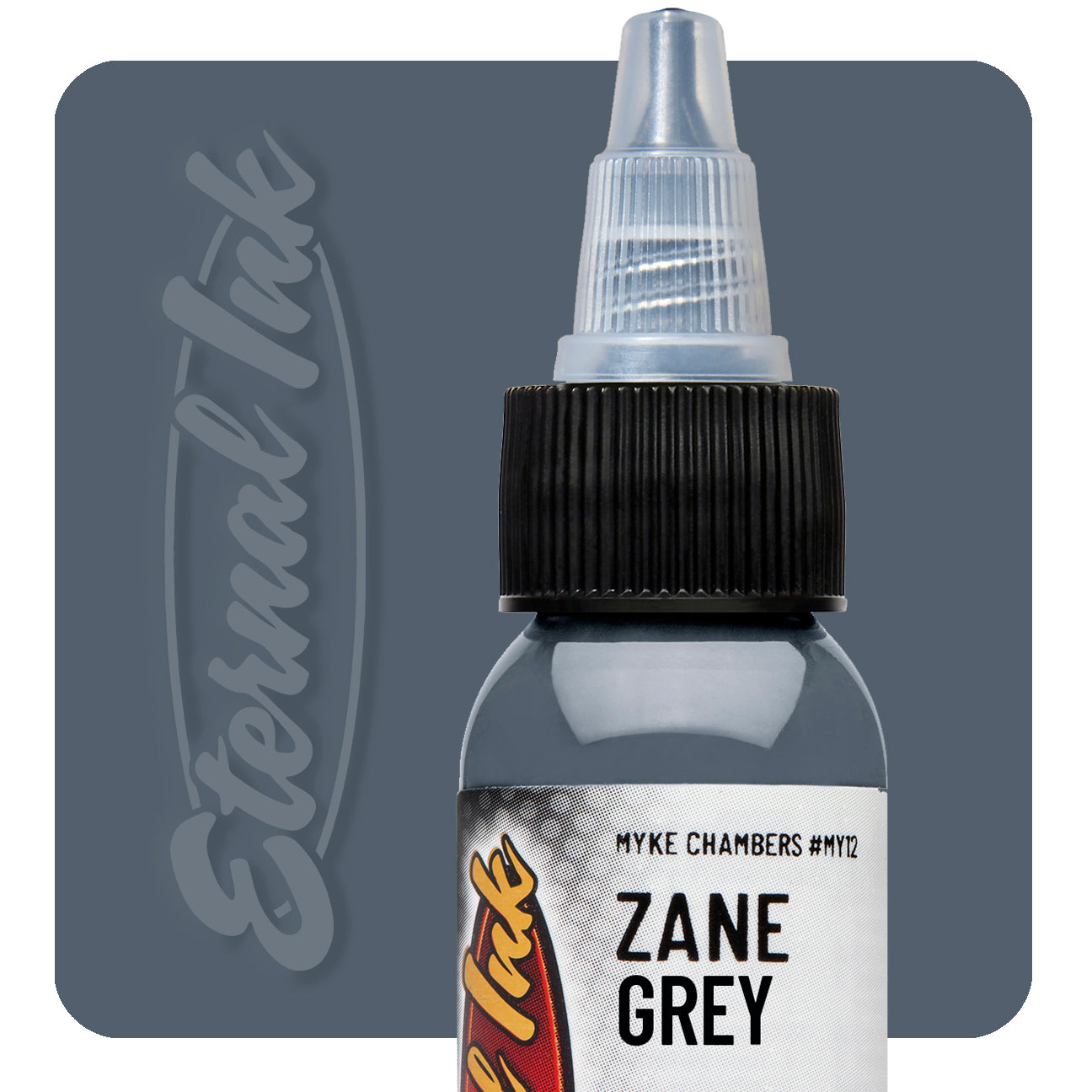 Eternal Myke Chambers Zane Grey Ink 1oz - Premium Tattoo Ink for Professional Artists - Perfect for Black & Grey Realism Tattoos