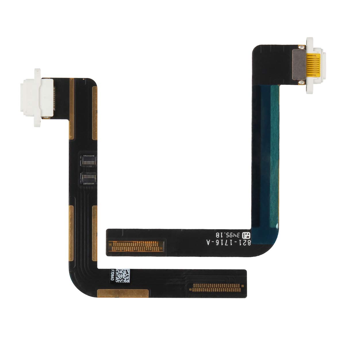 Original iPad Air Charging Port Connector Dock Flex Cable Replacement - Compatible with iPad Air 1st Gen A1474, A1475, A1476 (White) | Durable Charging Dock Repair Part for Home & Office Use