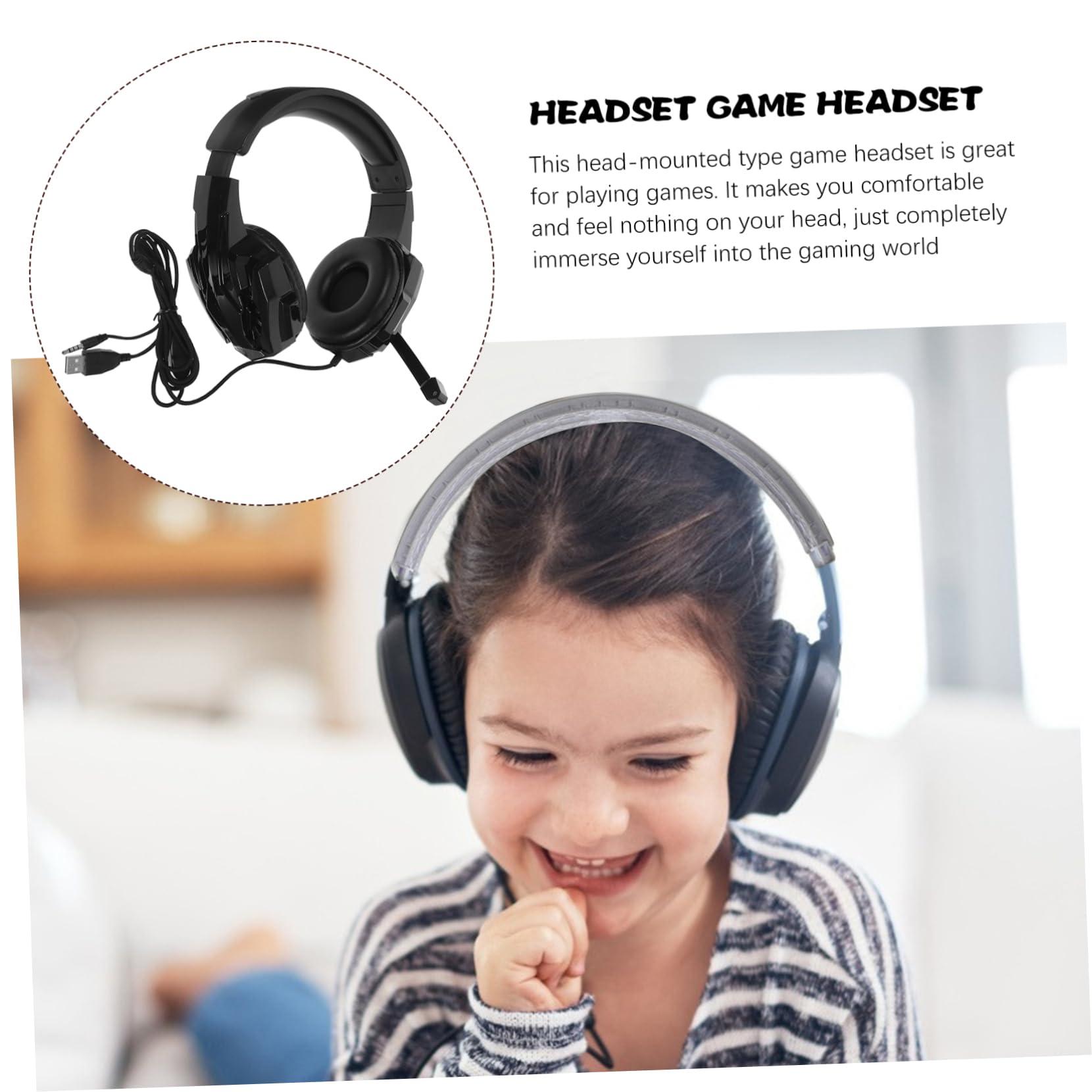DOITOOL i3000 Gaming Headset with RGB Lights - Wired Over-Ear Headphones with Noise Cancelling Mic, 7.1 Surround Sound for PC, PS4, PS5, Xbox - Perfect for Esports, Streaming & Late-Night Gaming Sessions
