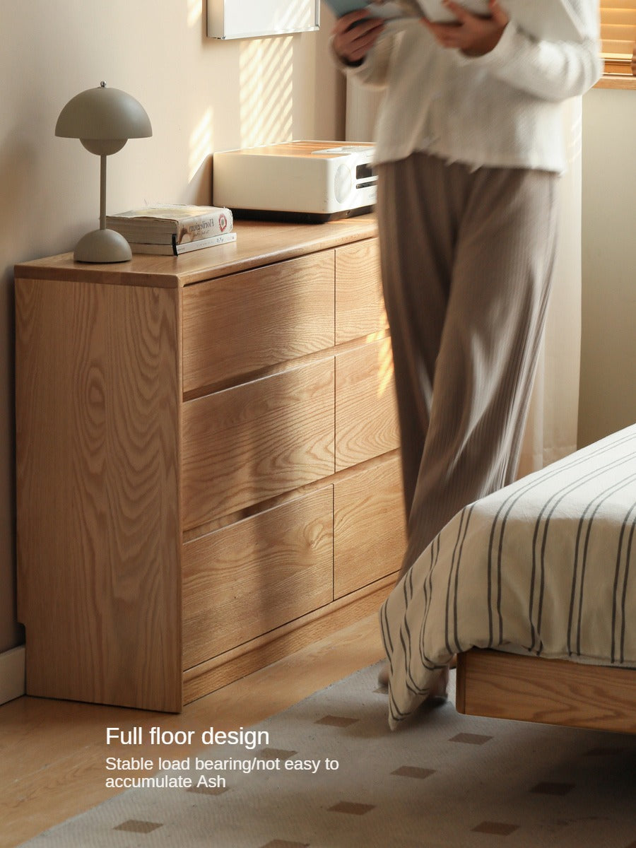 Solid Oak Wood Ultra Narrow Dressing Table - Compact Vanity Desk for Small Spaces, Bedroom, Apartment & Dorm Room