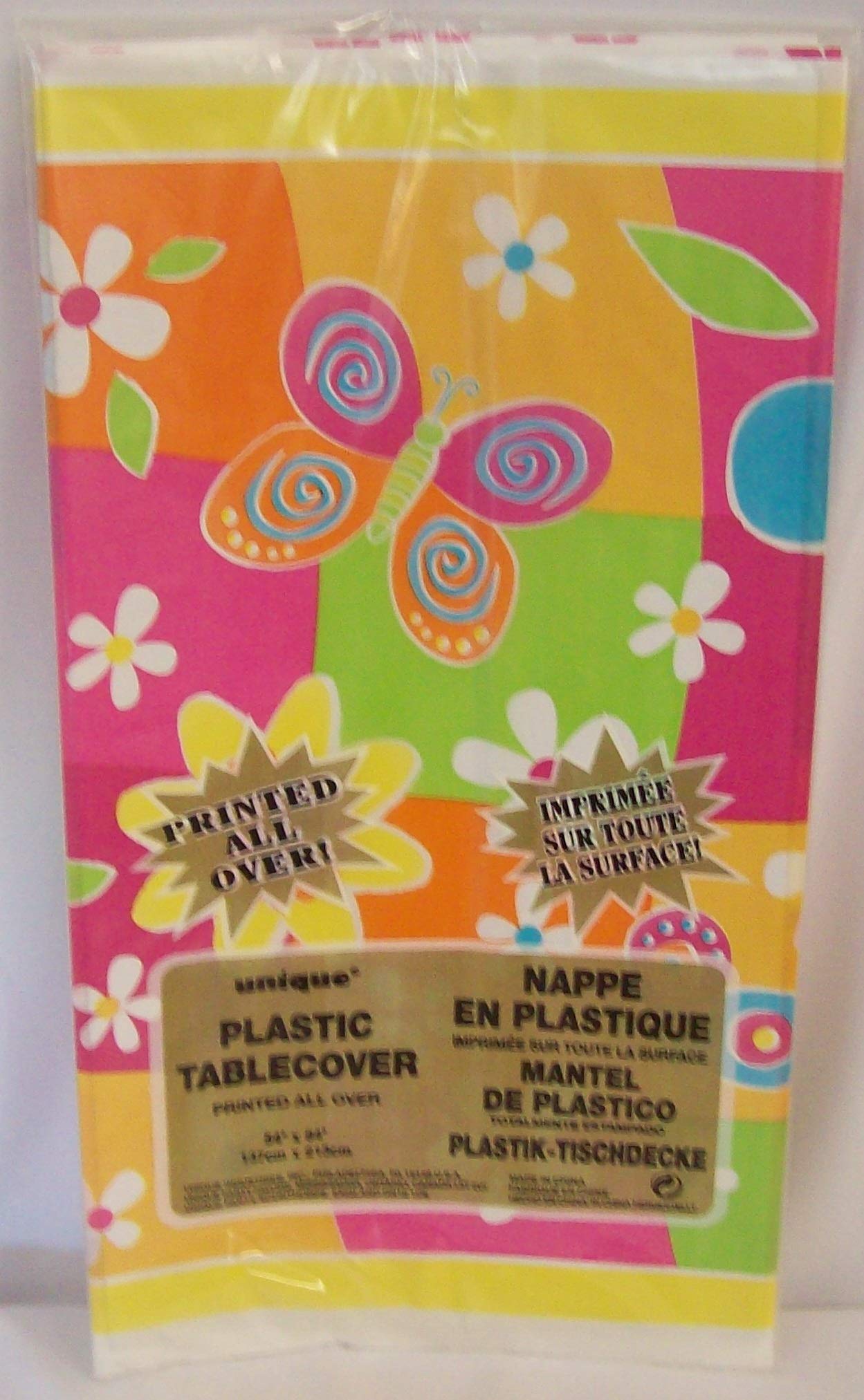 Colorful Floral Tablecloths - Set of 3 Washable Party Table Covers for Birthday, Wedding & Holiday Decorations