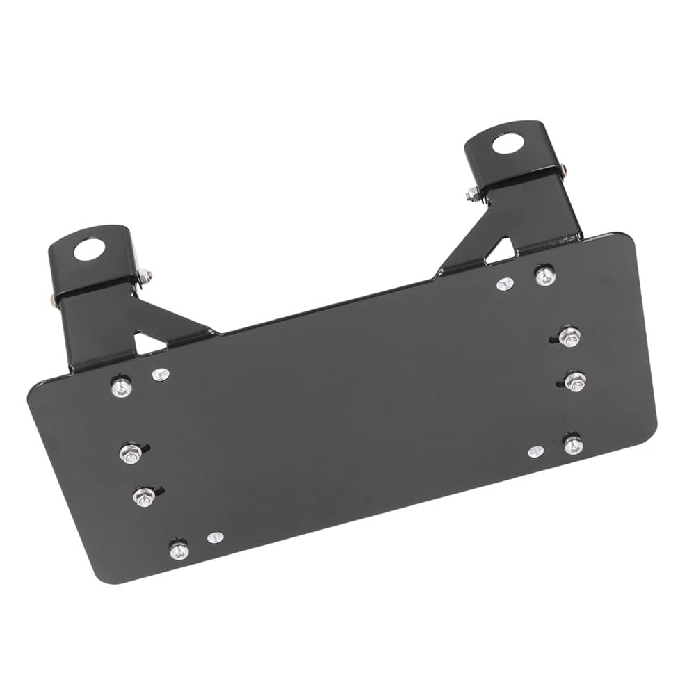 Zcargel Heavy Duty Metal License Plate Holder - Universal Winch Roller Fairlead Mounting Bracket for Cars, Trucks & Motorcycles - Durable Steel Number Plate Frame for Off-Road, Towing & Adventure Vehicles