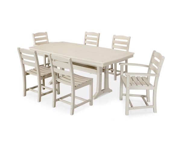 Polywood 7-Piece La Casa Outdoor Dining Set - Durable & Weather-Resistant Patio Furniture for Backyard, Garden, Poolside or Deck Dining
