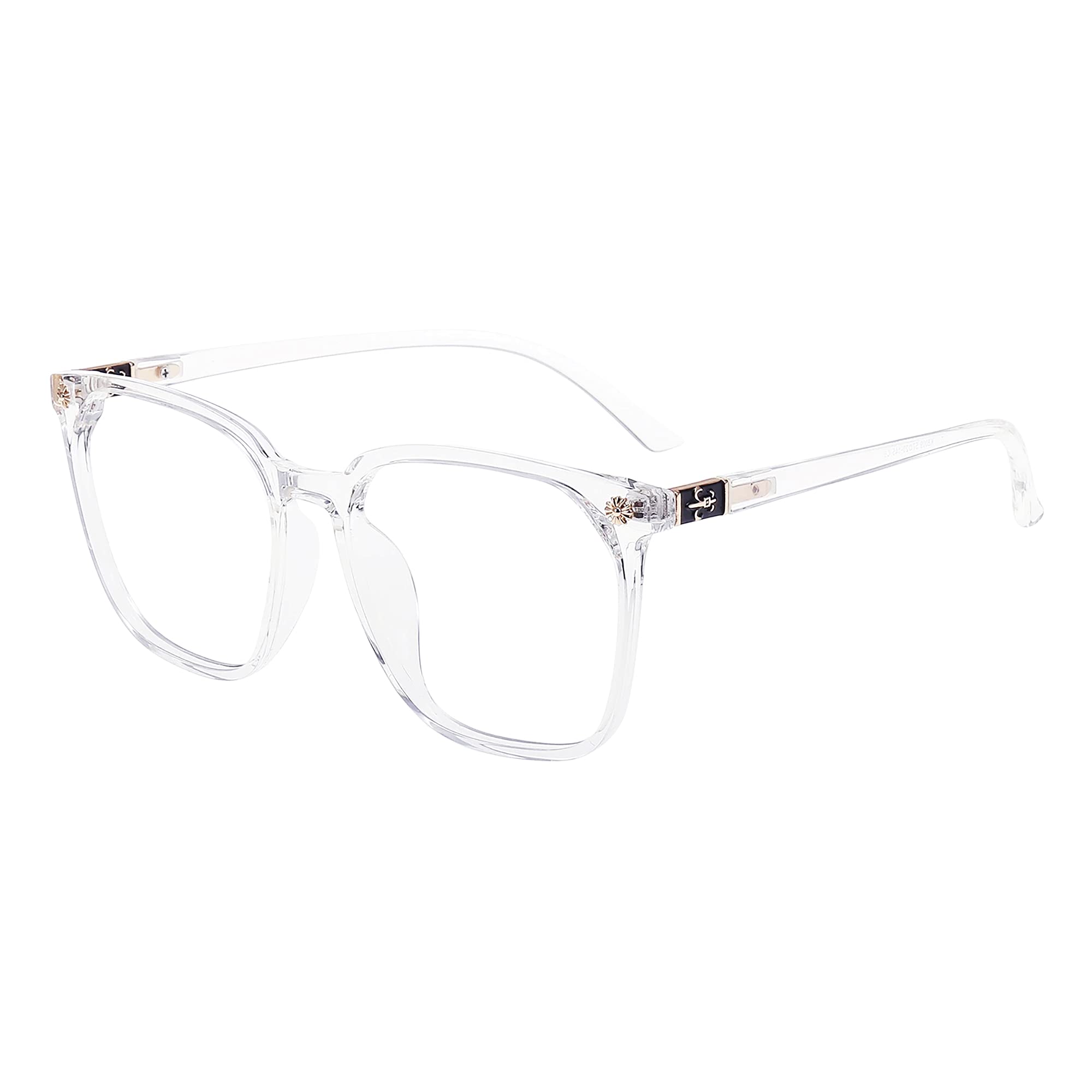 GUDVUE Blue Light Blocking Glasses for Men & Women - Oversized Square Frame, Anti Glare, UV400 Protection - Reduce Eye Strain for Computer, Gaming & Phone Use - Perfect for Office, Gaming & Digital Screen Time