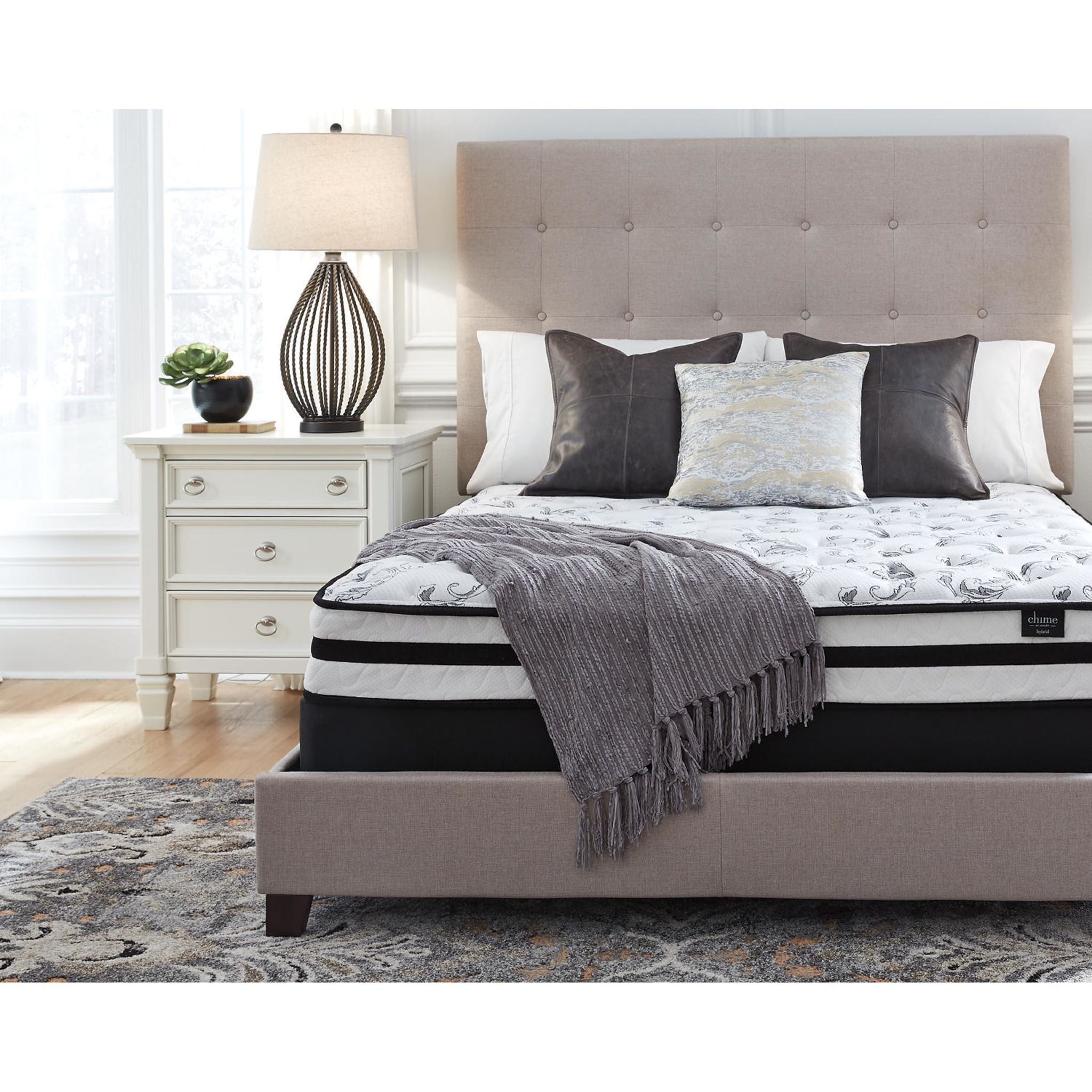 Ashley 8 Inch Twin Size Chime Innerspring Mattress for Kids & Teens - Supportive Bed for Guest Rooms, Dormitories & Daybeds