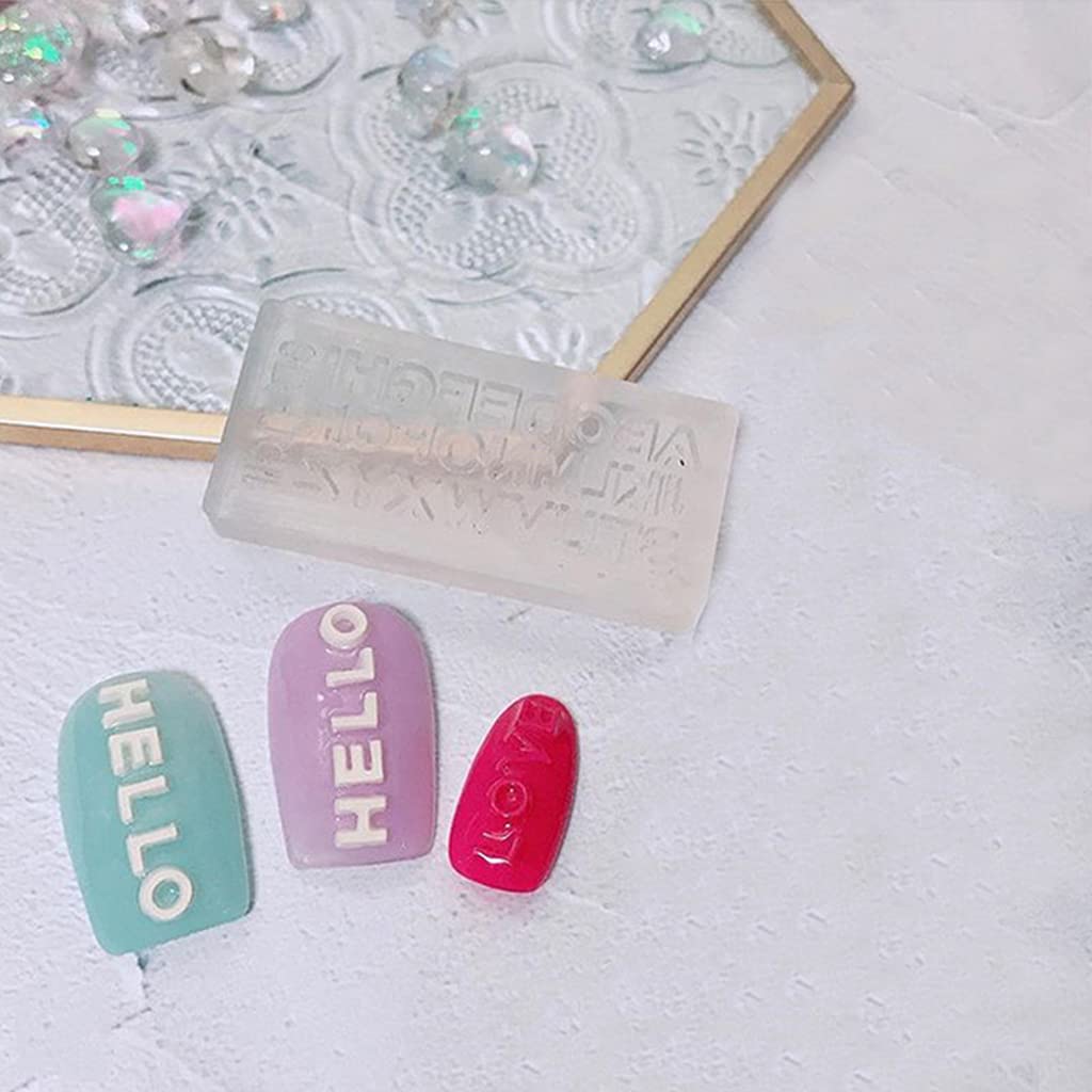5Pcs Silicone Nail Art Molds - Mini English Alphabet Resin Molds for DIY Nail Decorations, Jewelry Making & Resin Casting | Perfect for Nail Art, DIY Jewelry, Home Crafting & Gift Making