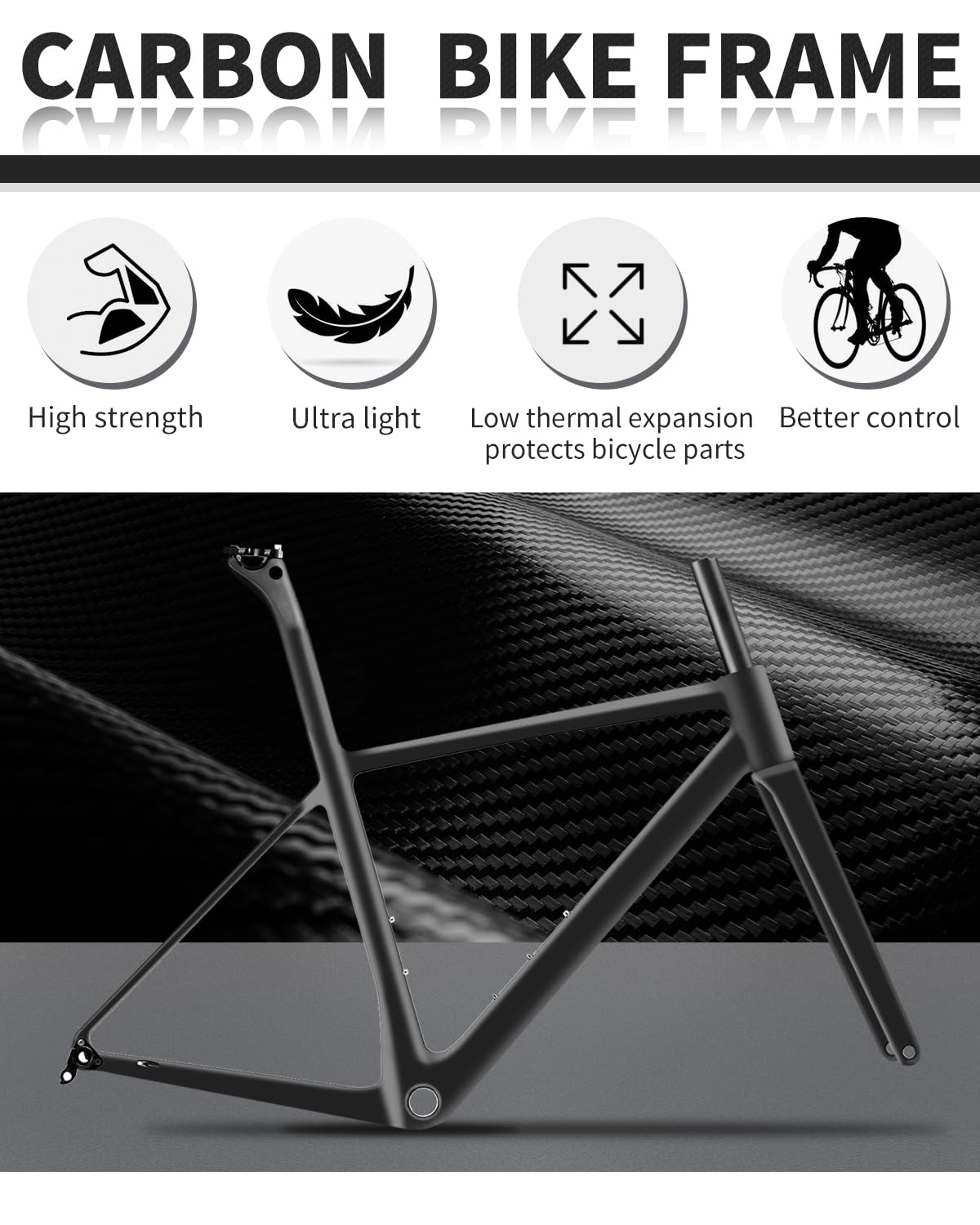 KOOTU 700C Carbon Road Bike - Shimano 105 R7000 22-Speed Groupset - Ultra-Light Commuter & Racing Bicycle for Men & Women - Perfect for Urban Commuting, Long-Distance Cycling & Road Racing
