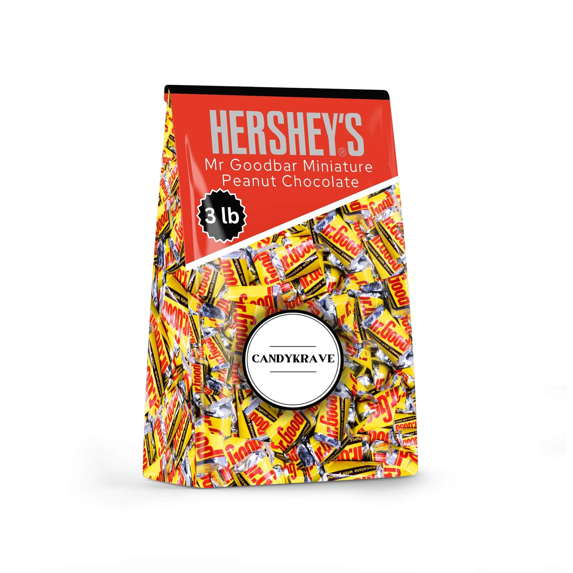 Mr.Goodbar Mini Chocolate Bars 3lb Bulk - Individually Wrapped for Snacks, Parties & Gifts