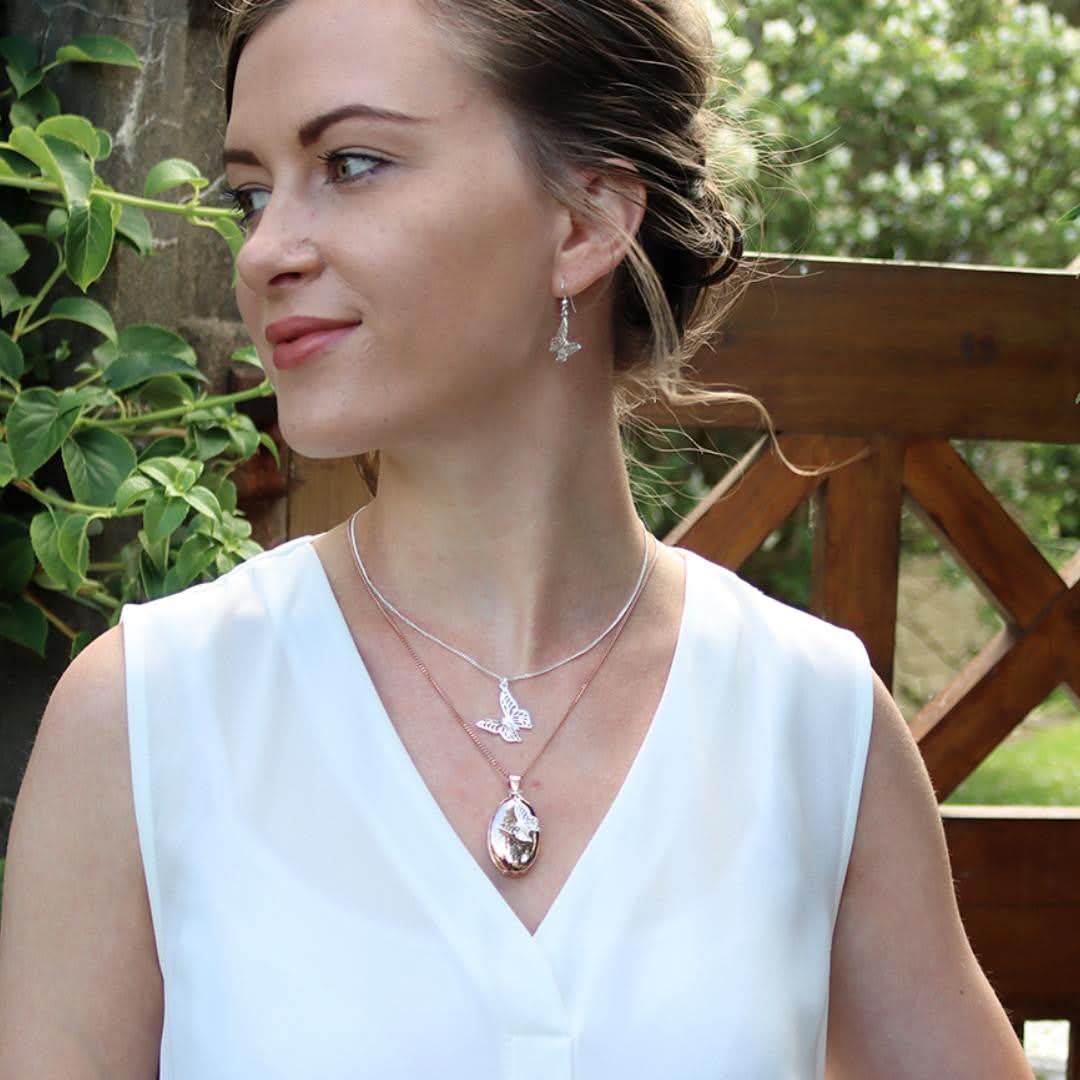 Elegant Silver Butterfly Pendant Necklace for Women - Perfect for Valentine's Day Gifts & Everyday Wear