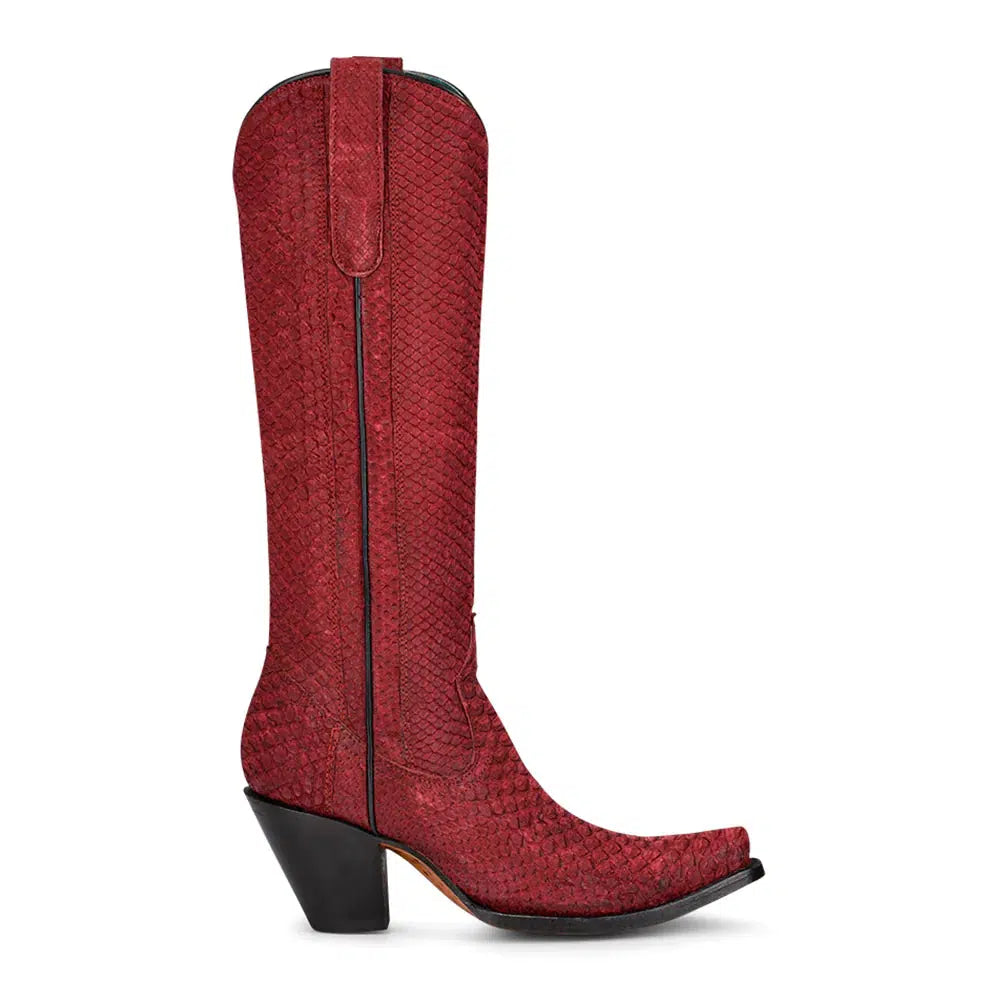 A4194 Women's Corral Red Western Cowgirl Python Tall Boots - Perfect for Rodeo, Country Dancing & Cowgirl Fashion