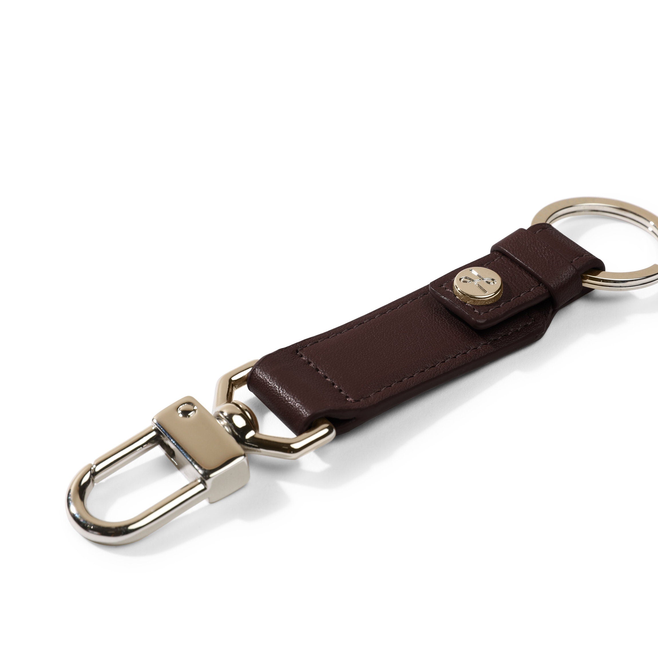 Premium Valet Snap Keychain - Durable Brown Leather Key Holder for Car Keys, House Keys & Office Keys | Perfect for Everyday Use, Travel & Gifting