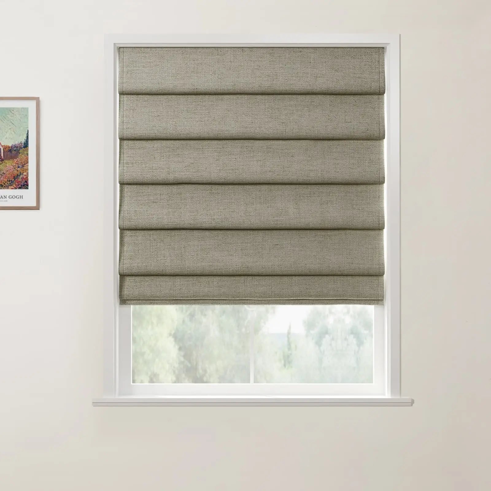 Custom Cordless Roman Shades - Blackout Window Blinds for Living Room, Bedroom & Home Decor - Easy to Install & Adjustable Light Control