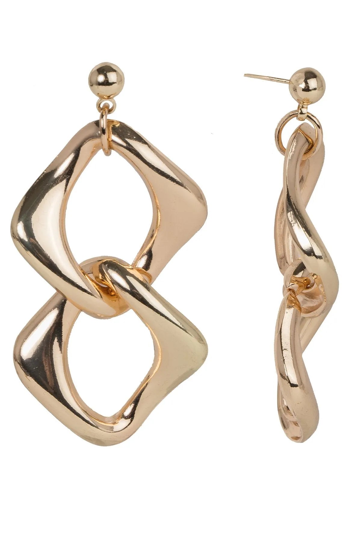 14K Gold Infinity Necklace and Earring Set - Elegant Jewelry Gift Box for Women - Perfect for Anniversary, Birthday & Valentine's Day Gifts
