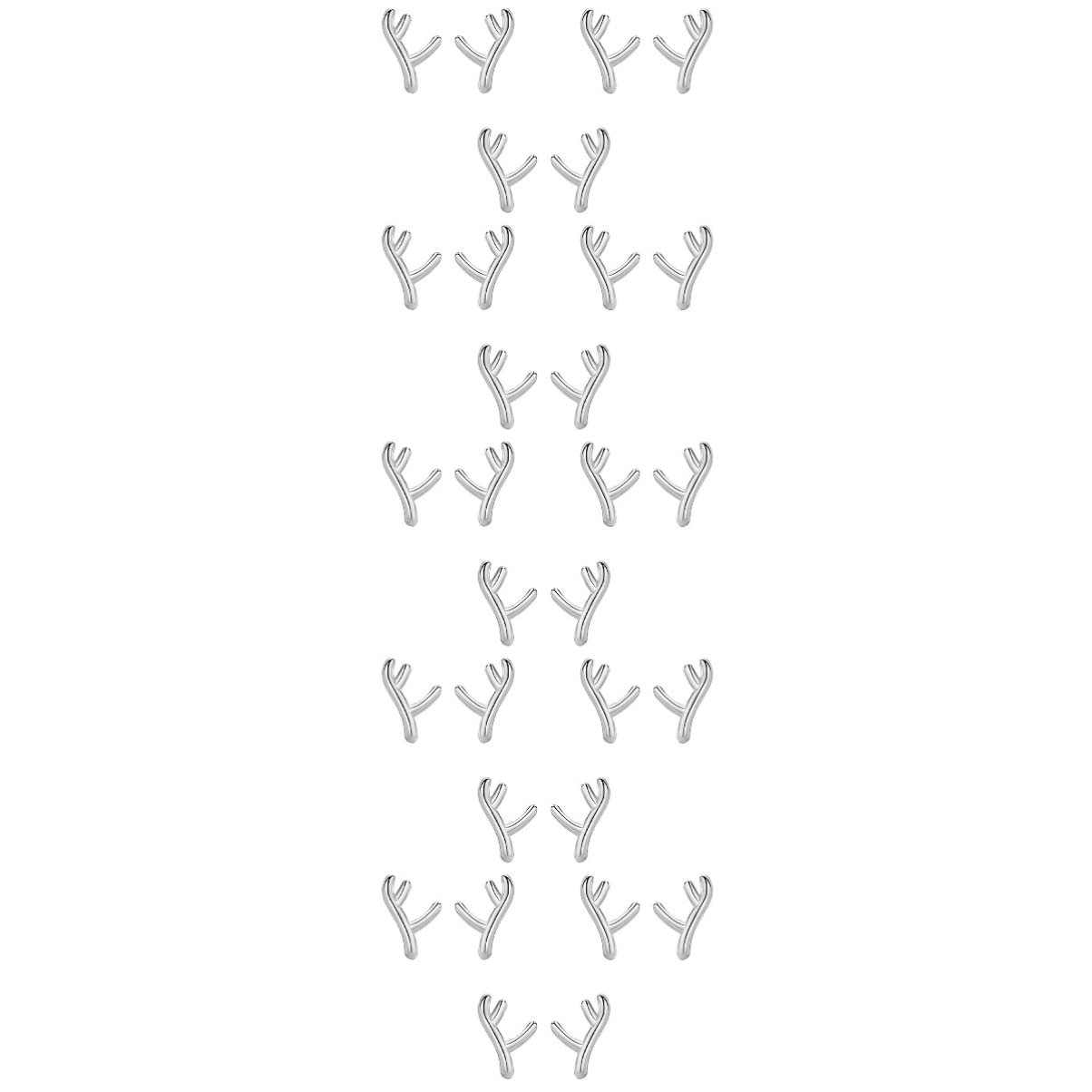 Amosfun 5pcs Christmas Stud Earrings - Festive Reindeer Antler Ear Studs for Women, Holiday Party Jewelry Gifts | Perfect for Xmas Parties, Gift Exchanges & Winter Celebrations