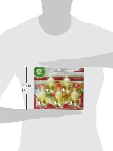 Air Wick Plug-In Scented Oil Refills - Apple Cinnamon Medley (5 Count) | Long-Lasting Air Freshener with Essential Oils | Perfect for Home, Office & Bathroom