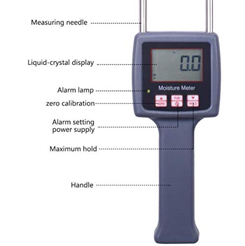 TK100H Portable Hay Moisture Meter - Digital Grain & Forage Tester for Straw, Bran, Grass, Fiber - Ideal for Farming, Agriculture & Feed Quality Control