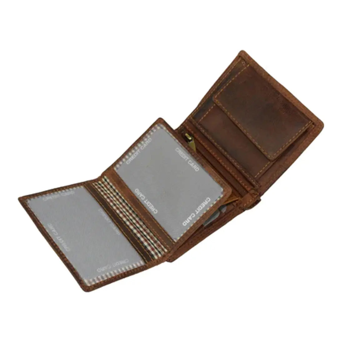 Premium Greenwood Leather Tyler Wallet for Men - Slim RFID Blocking Bifold Wallet - Perfect for Everyday Use, Travel & Business