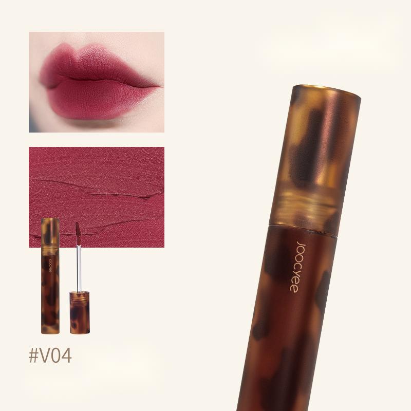 JOOCYEE Tortoise Shell Liquid Lipstick - Long Lasting Matte Lipstick, Vegan & Cruelty-Free, Hydrating Lip Gloss - Perfect for Everyday Wear, Date Night & Special Occasions