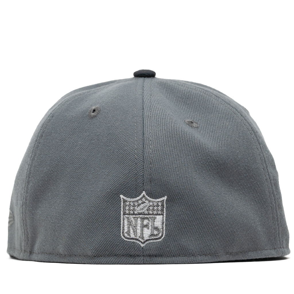 New Era x Politics San Francisco 49ers 59FIFTY Fitted Hat - Smoke Grey - Official NFL Licensed Cap for Men & Women - Perfect for Game Day, Sports Events & Streetwear Fashion