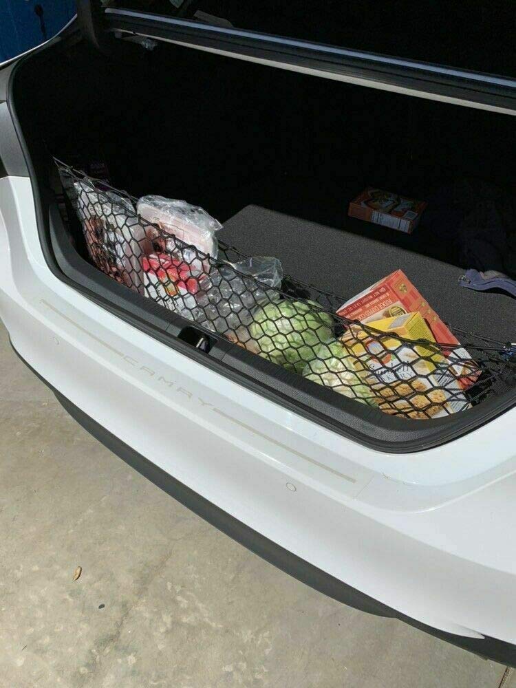 Premium Mesh Rear Trunk Organizer Cargo Net for TOYOTA CAMRY 2018-2025 – Envelope Style Car Storage for Sedan – Heavy Duty Vehicle Carrier Accessory – Perfect for Groceries, Luggage & Travel Essentials