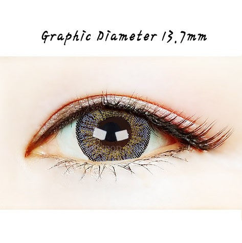 Romantic Paris Gray Color Contact Lenses (2Pcs) - 6 Month Supply - Natural Eye Enlargement & Enhancement for Cosplay, Halloween, and Daily Wear