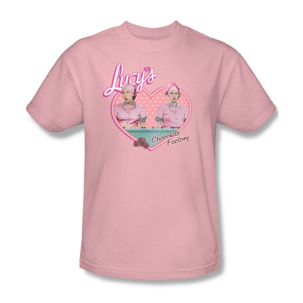 I Love Lucy Chocolate Factory Vintage Pink Adult T-Shirt | Classic TV Show Merchandise for Fans & Collectors | Perfect for Cosplay, Gifts & Casual Wear