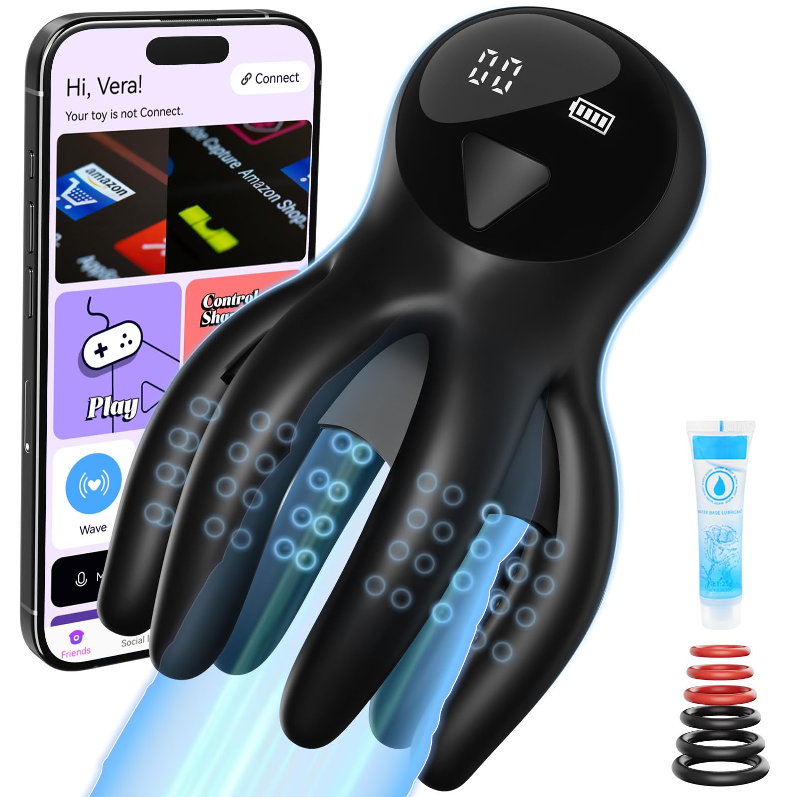**APP Controlled Male Vibrator - 10 Speed Penis Stroker for Glans Training & Endurance, Strong Vibration Adult Sex Toy for Men & Couples - Enhance Intimacy & Pleasure**