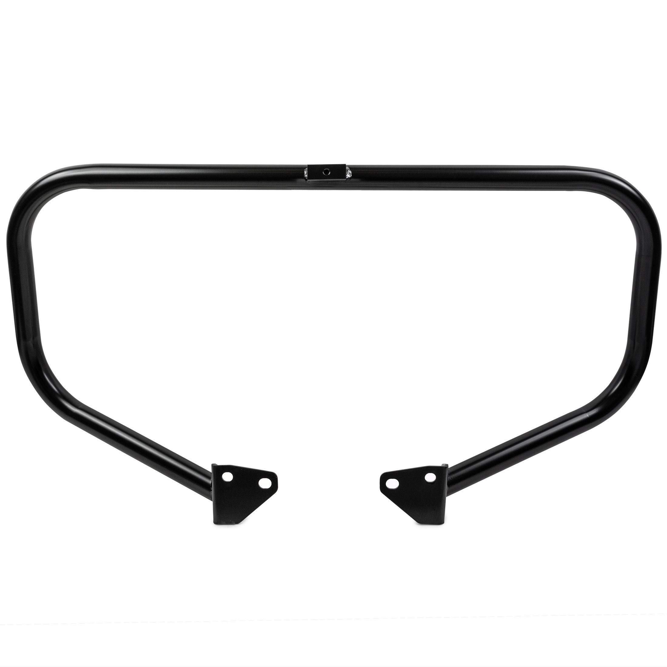 Krator Black Engine Guard Crash Bar for 2006-2017 Harley Davidson Dyna Models (Fat Bob, Low Rider, Street Bob, Super Glide, Wide Glide) - Heavy Duty Motorcycle Protection for Highway Riding & Custom Bike Builds