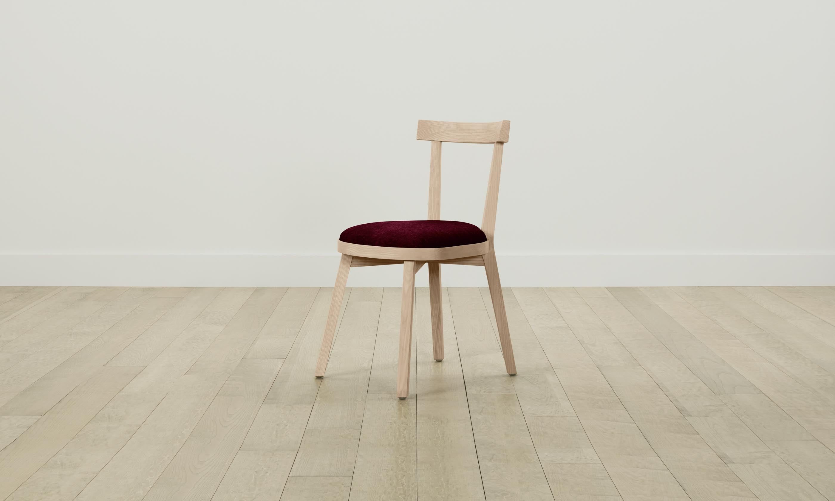 Allen Dining Chair - Mohair Upholstered in Crimson Red | Elegant & Comfortable Seating for Dining Room, Kitchen, or Home Office