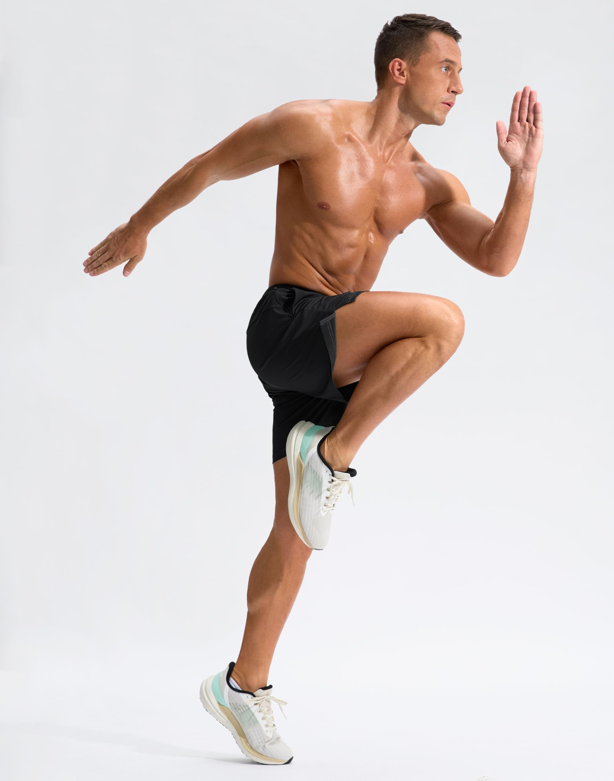 **Soothfeel Men's 5 Inch Running Shorts with Zipper Pockets - Quick Dry, Breathable Athletic Shorts for Gym, Workout, Tennis & Sports - Perfect for Jogging, Training & Outdoor Activities**