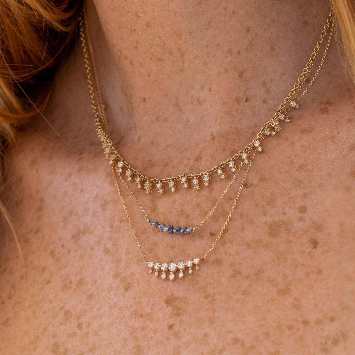 Floating Montana Sapphire Necklace - Genuine Blue Gemstone Jewelry for Women - Perfect for Weddings, Anniversaries & Special Occasions