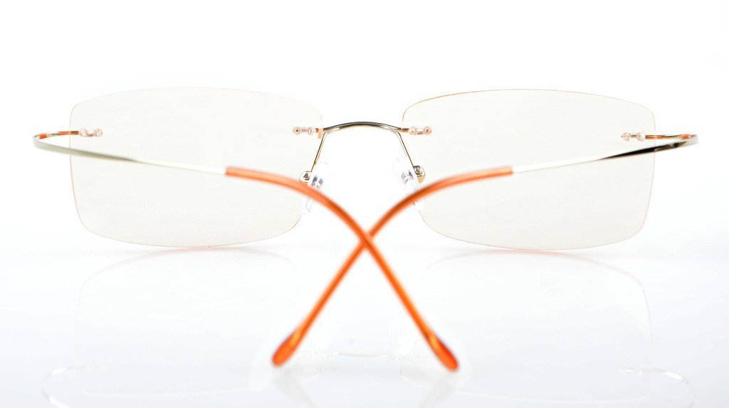 CessBlu Rimless UV & Blue Light Blocking Glasses for Men - Titanium Computer Eyeglasses for Reading, Gaming & Office Work - Anti-Eye Strain Glasses for Digital Screen Use