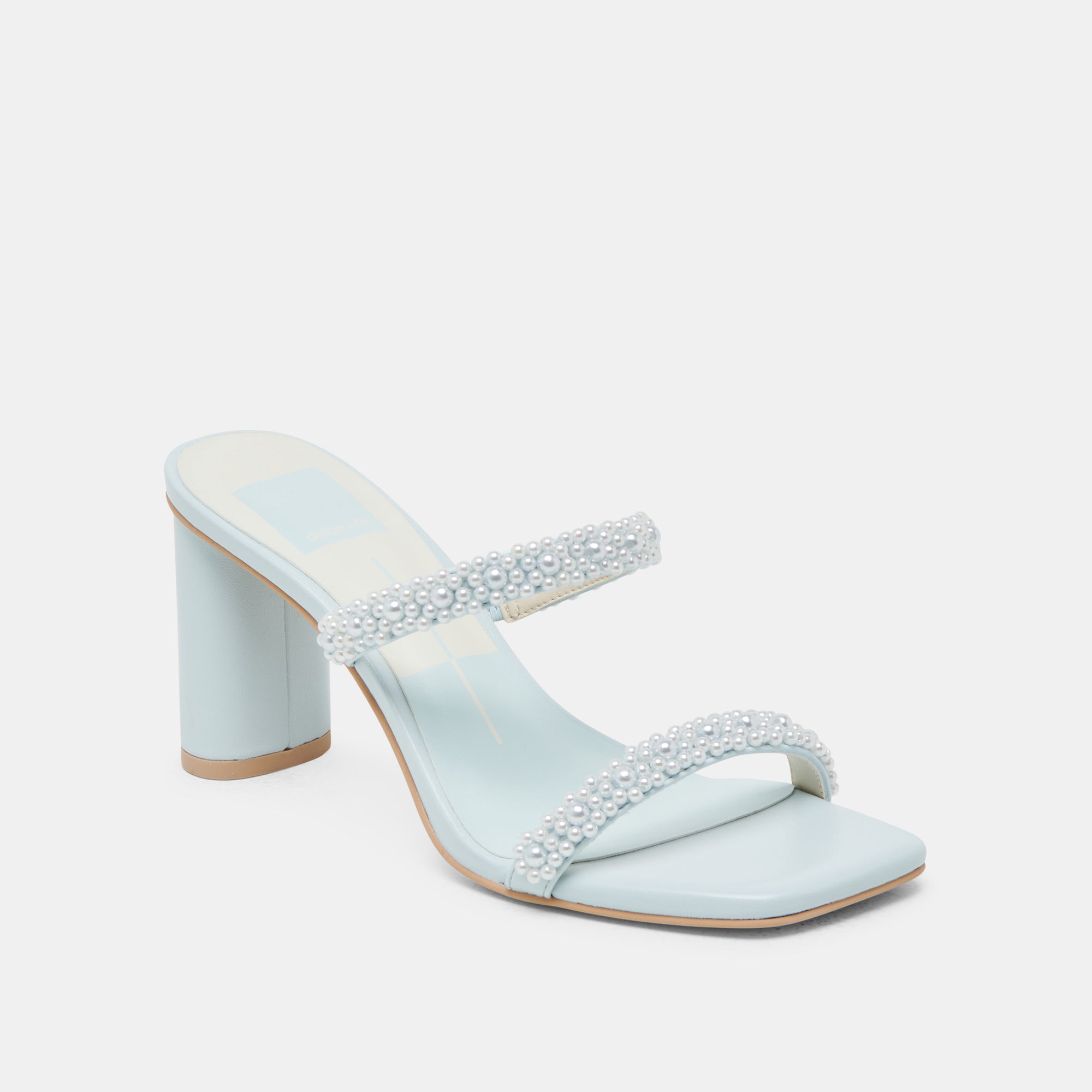 NOLAH PEARL HEELS in Ice Blue - Elegant Women's High Heel Sandals for Weddings, Parties & Special Occasions | Stella Collection