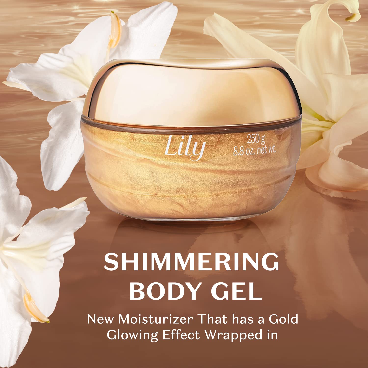 O Boticário Lily True Glow Gift Set - Eau de Parfum (2.5 fl oz), Nourishing Body Cream (8.8oz) & Shimmering Body Gel (8.8oz) - Floral Fragrance for Women, Perfect for Date Night & Special Occasions