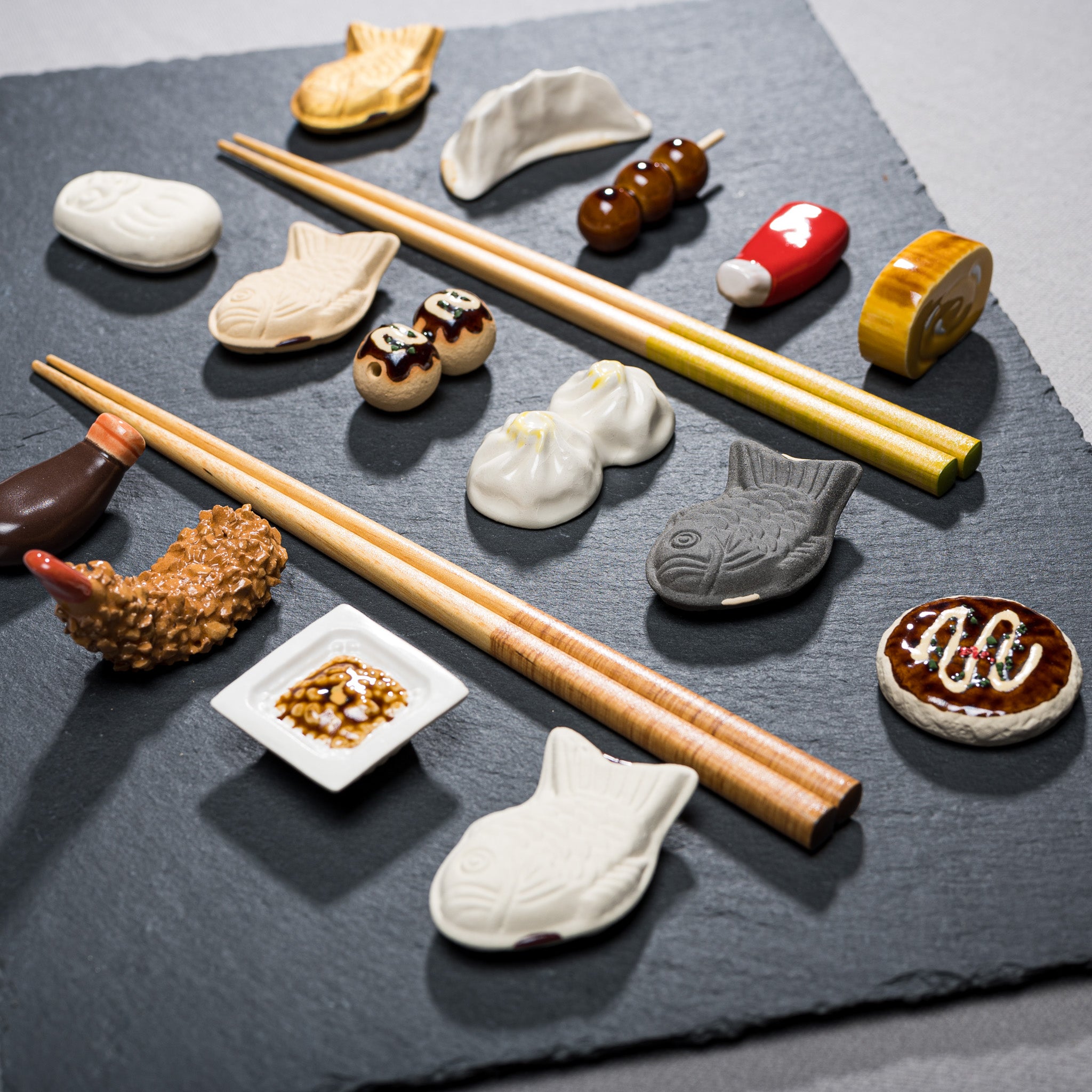 Japanese Style Chopstick Rest Set - 17 Unique Designs for Sushi, Ramen & Asian Dining | Perfect for Home, Restaurants & Gifts