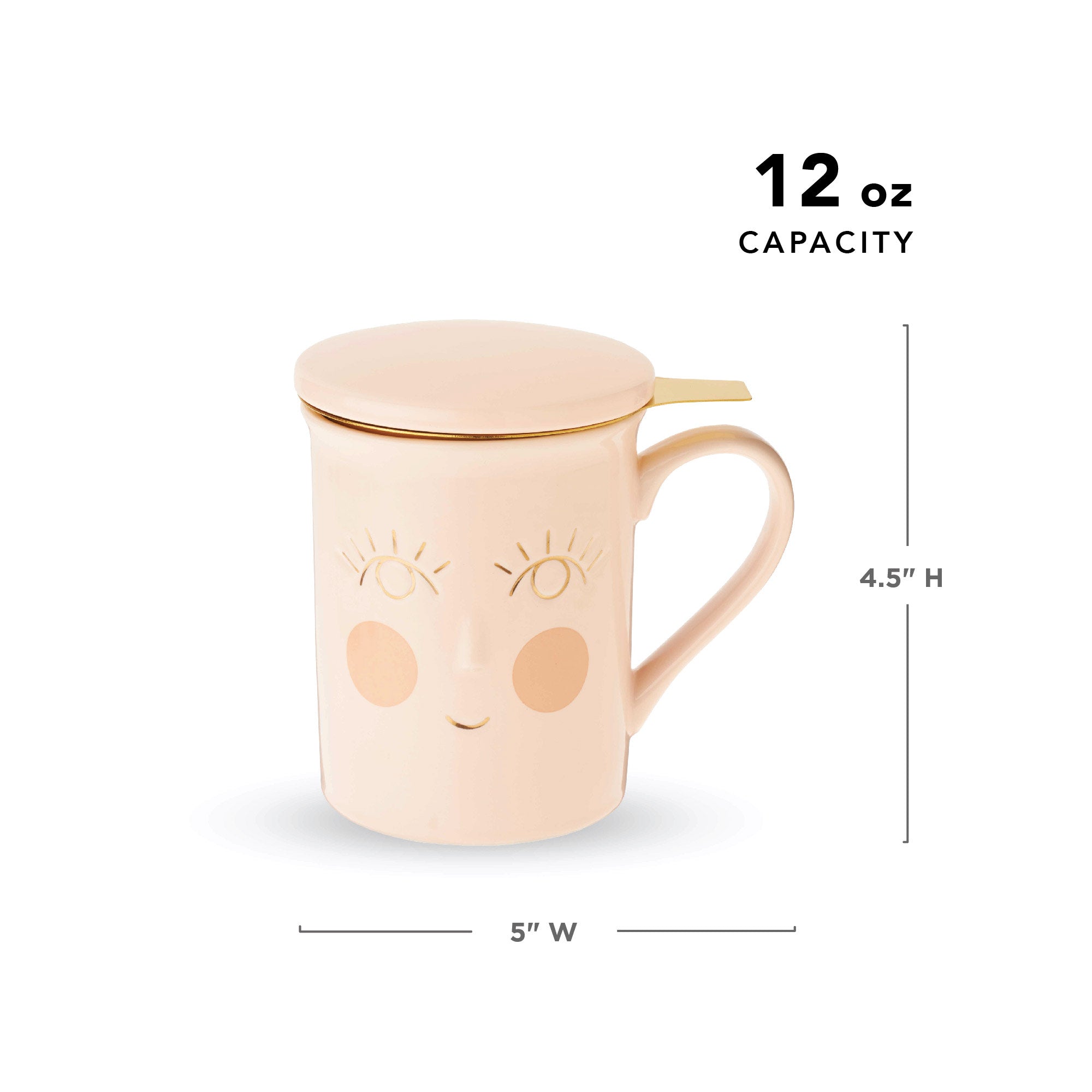 Annette: Hello Beautiful Ceramic Tea Mug with Infuser - Perfect for Loose Leaf Tea, Office Use & Gift Giving