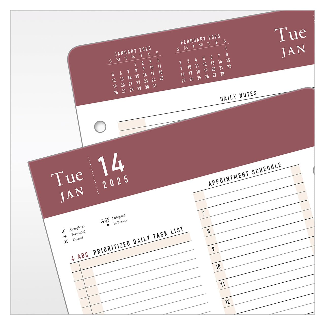 FranklinCovey 7 Habits Two Page Per Day Ring-Bound Planner 2025 (Classic Edition, January - December) - Daily Productivity Organizer for Goal Setting & Time Management - Perfect for Professionals, Students & Entrepreneurs