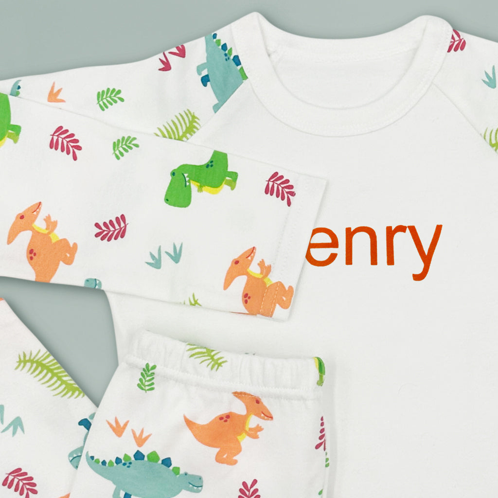 Steiff Spott Stegosaurus Dinosaur Plush Toy with Personalized Dinosaur Pajamas - Perfect Gift for Kids' Bedtime & Dinosaur-Themed Nursery Decor