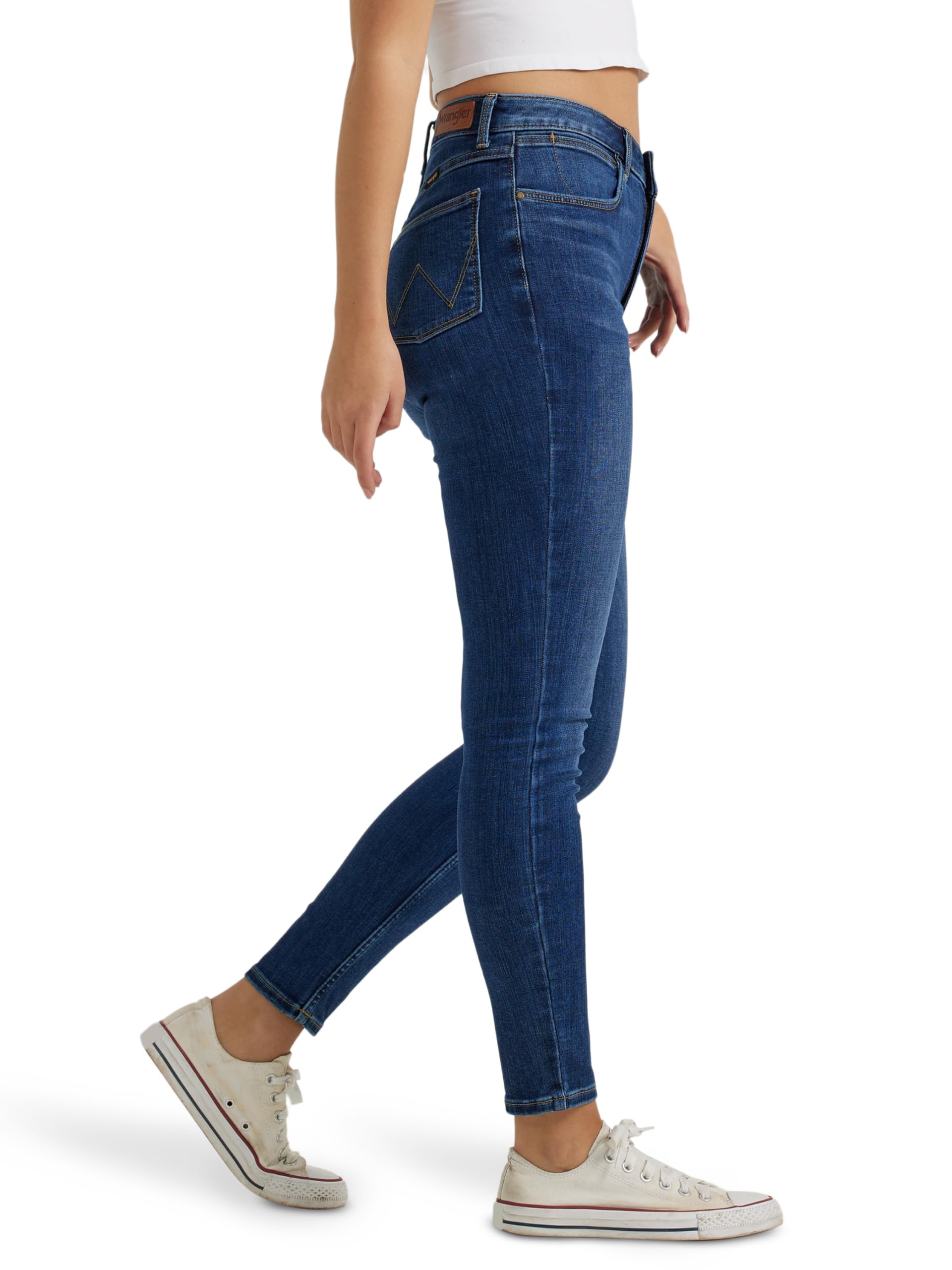 Wrangler Women's High Rise Unforgettable Skinny Jeans - Stretch Denim Pants for Everyday Comfort | Perfect for Casual Wear, Office & Date Nights