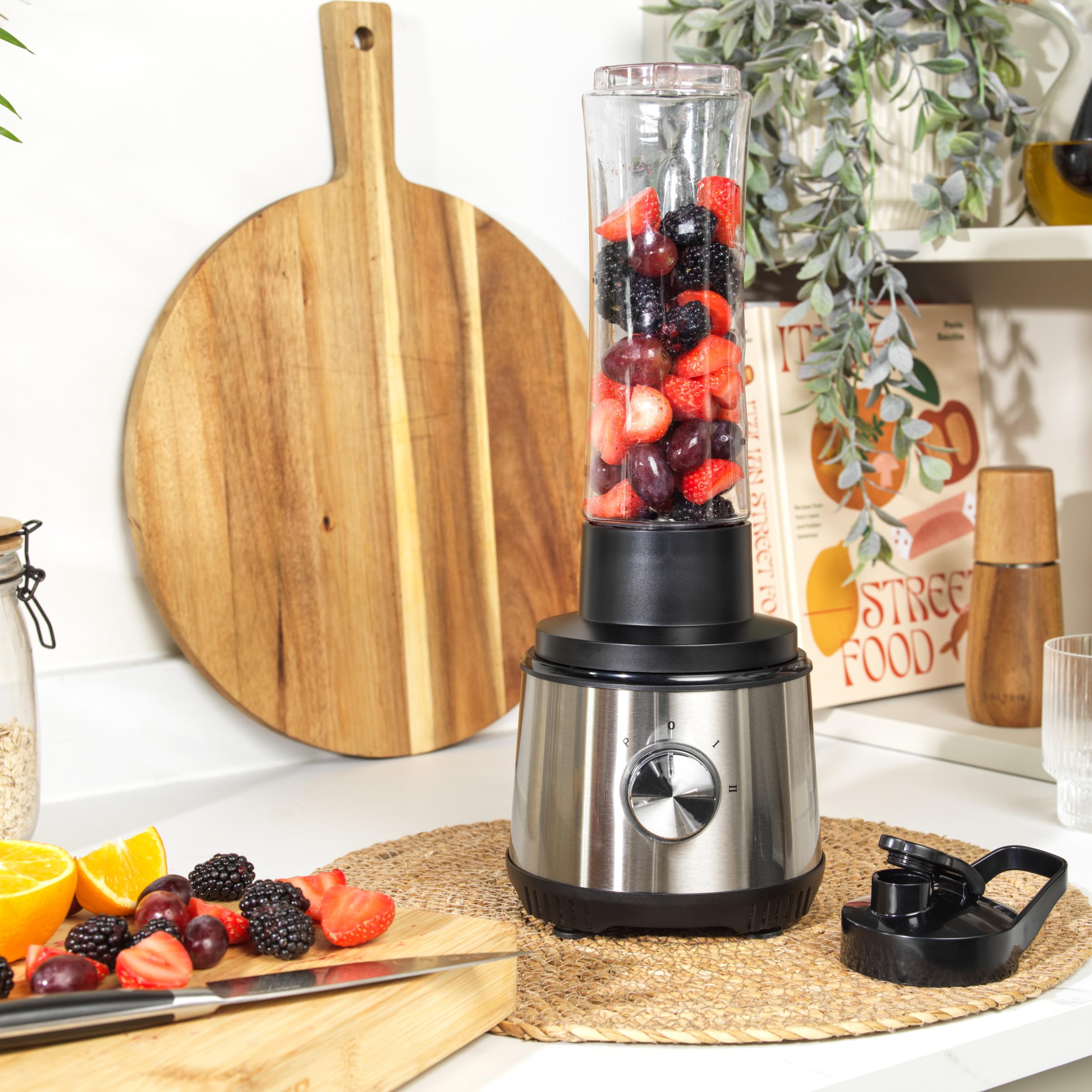 Salter 4-in-1 Juicer Blender - 400W for Smoothies & Coffee Grinding | Home & Gym Use