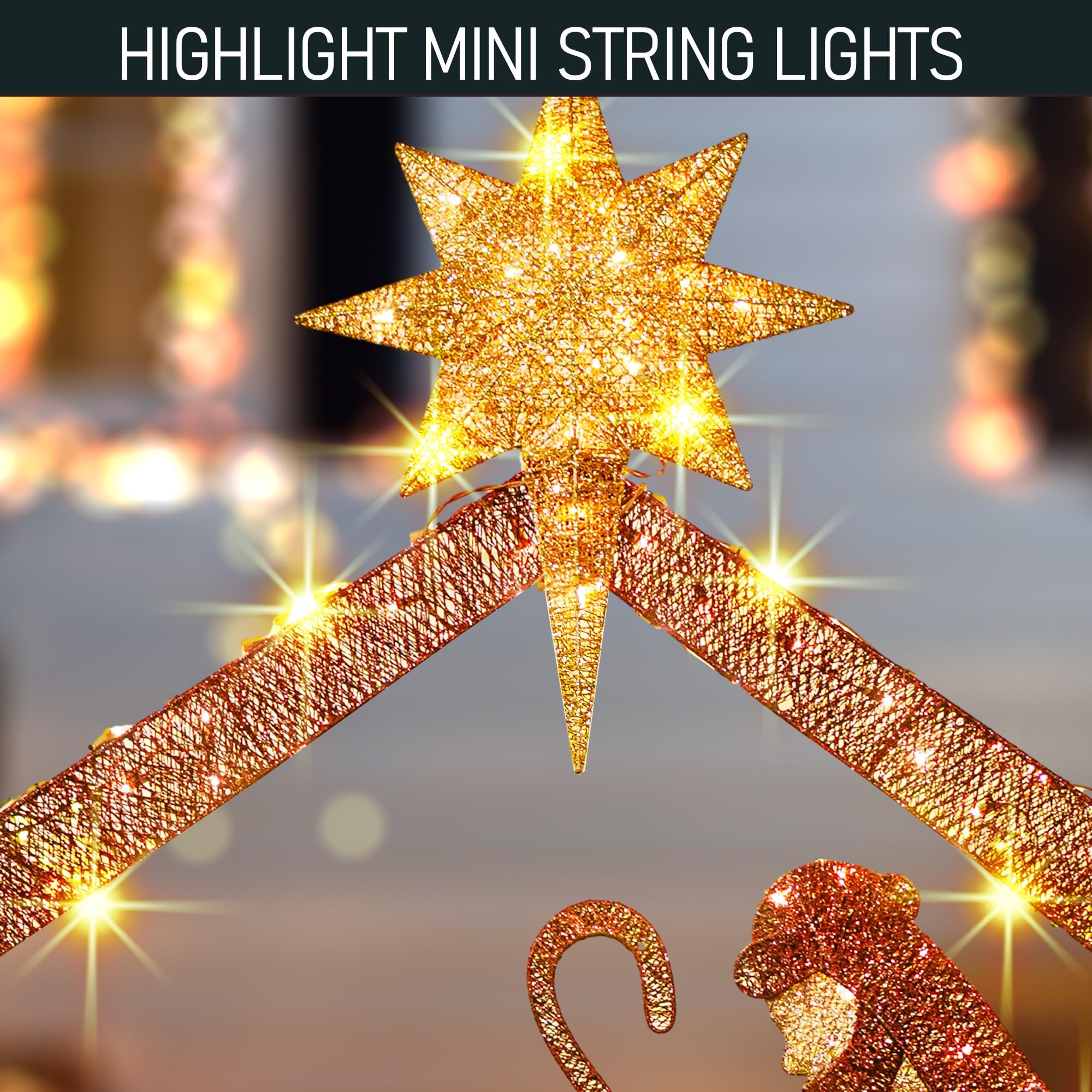 TW SHINE 6 FT Lighted Outdoor Nativity Scene Set with 250 LED Lights - Christmas Nativity Decorations for Indoor/Outdoor Holiday Party, Garden, Yard & Lawn - Perfect for Home, Church & Christmas Displays