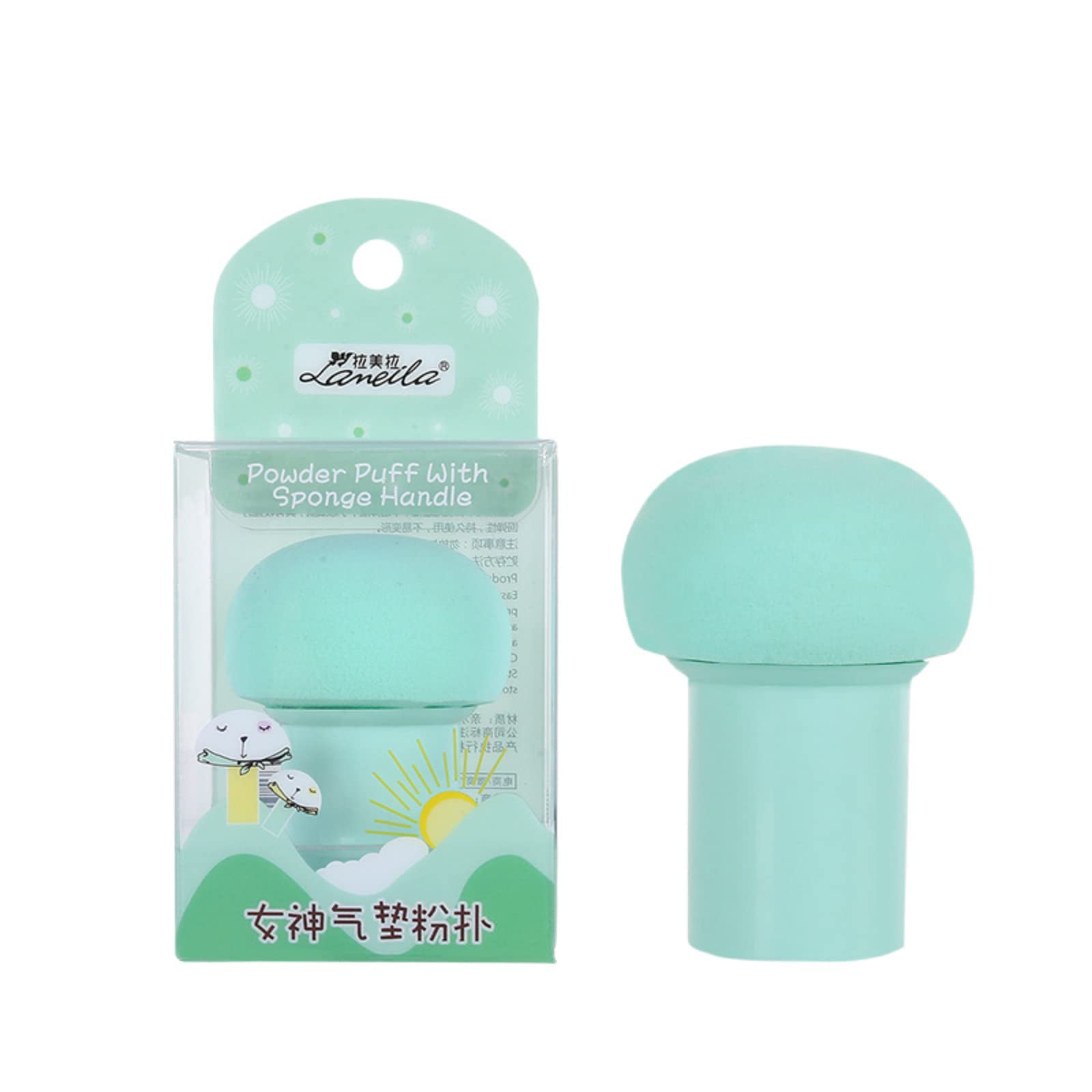 Anoudon 2-Piece Mushroom Shape Powder Puffs - Soft Makeup Sponge for Liquid & Powder Foundation - Face Powder Applicator for Flawless Coverage - Perfect for Travel & Daily Makeup Routine
