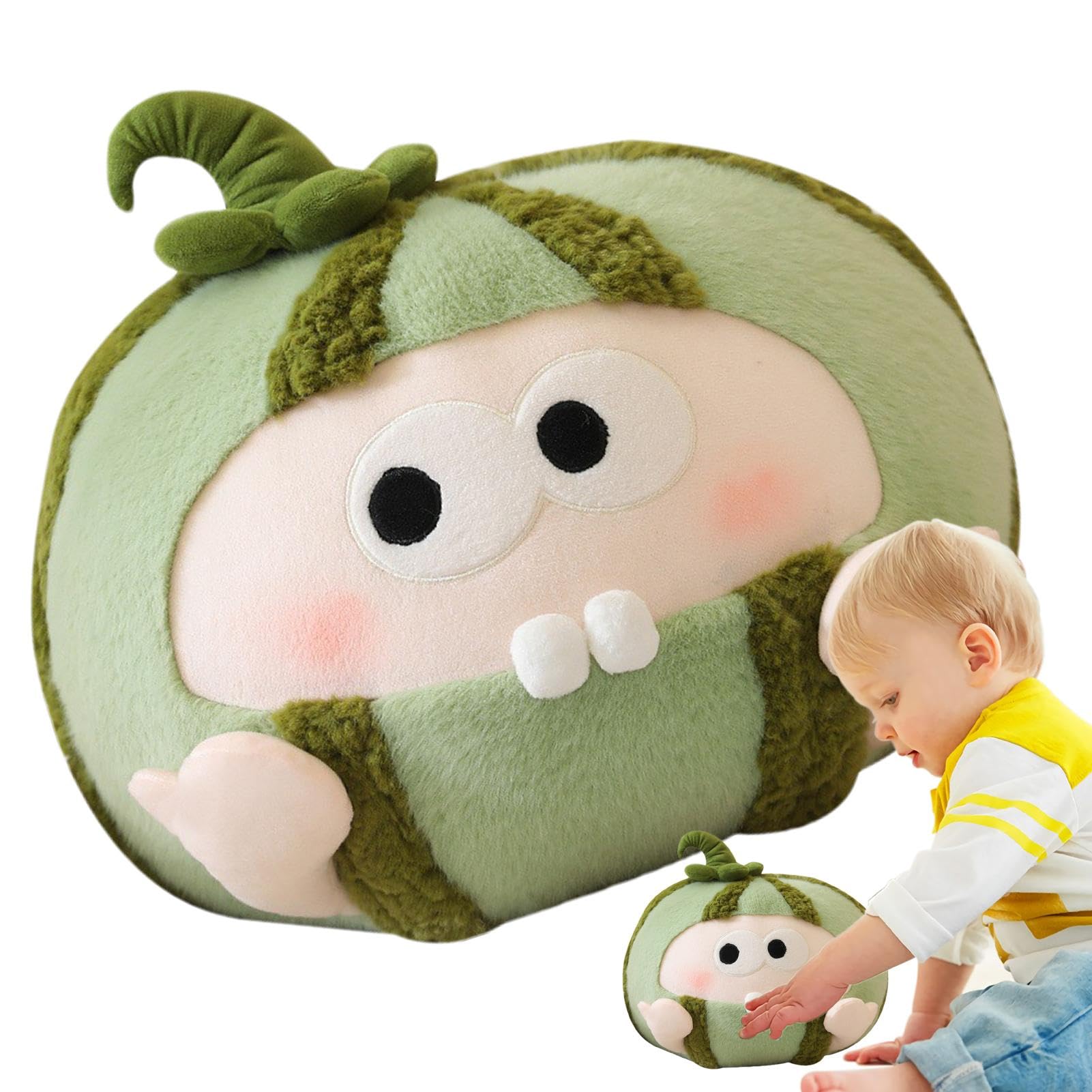 Watermelon Stuffed Animal Plush Toy, Creative Fruit-Shaped Doll, Soft Hugging Toy for Kids | Decorative Cushion for Office, Sofa, Bed - Fun Home Decor & Gift Idea