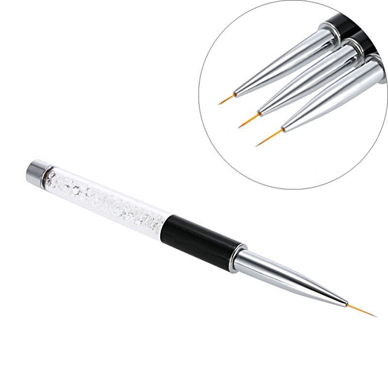 Professional Nail Art Liner Brush for Crystal Designs - Perfect for Gel Polish, Acrylic Nails & DIY Manicures at Home or Salon Use