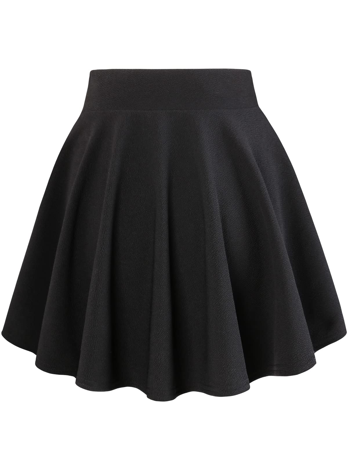 DJT Women's Girls Stretchy High Waist Pleated Casual Mini Skater Skirts with Built-in Shorts - Perfect for Dance, School, and Summer Outfits