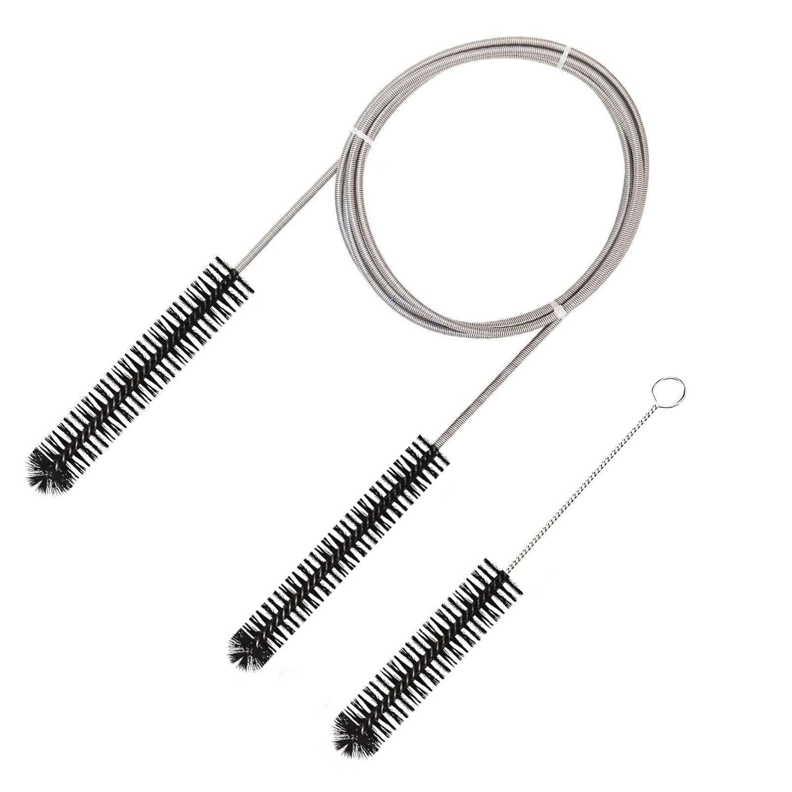 Stainless Steel CPAP Tube and Mask Cleaning Brush - Flexible Wire Bristle Cleaner for CPAP Hoses, Universal Fit for Standard Tubing Kits (Black) - Perfect for Sleep Apnea Therapy Equipment Maintenance and Home Healthcare Use