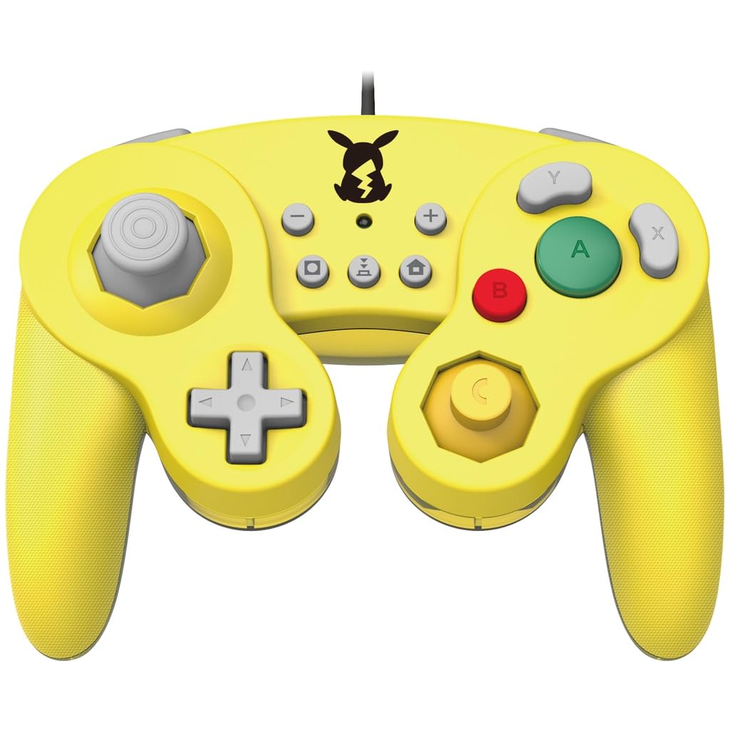 Official Nintendo Hori Battle Pad (Pikachu Edition) - USB GameCube Style Controller for Nintendo Switch - Perfect for Smash Bros & Retro Gaming