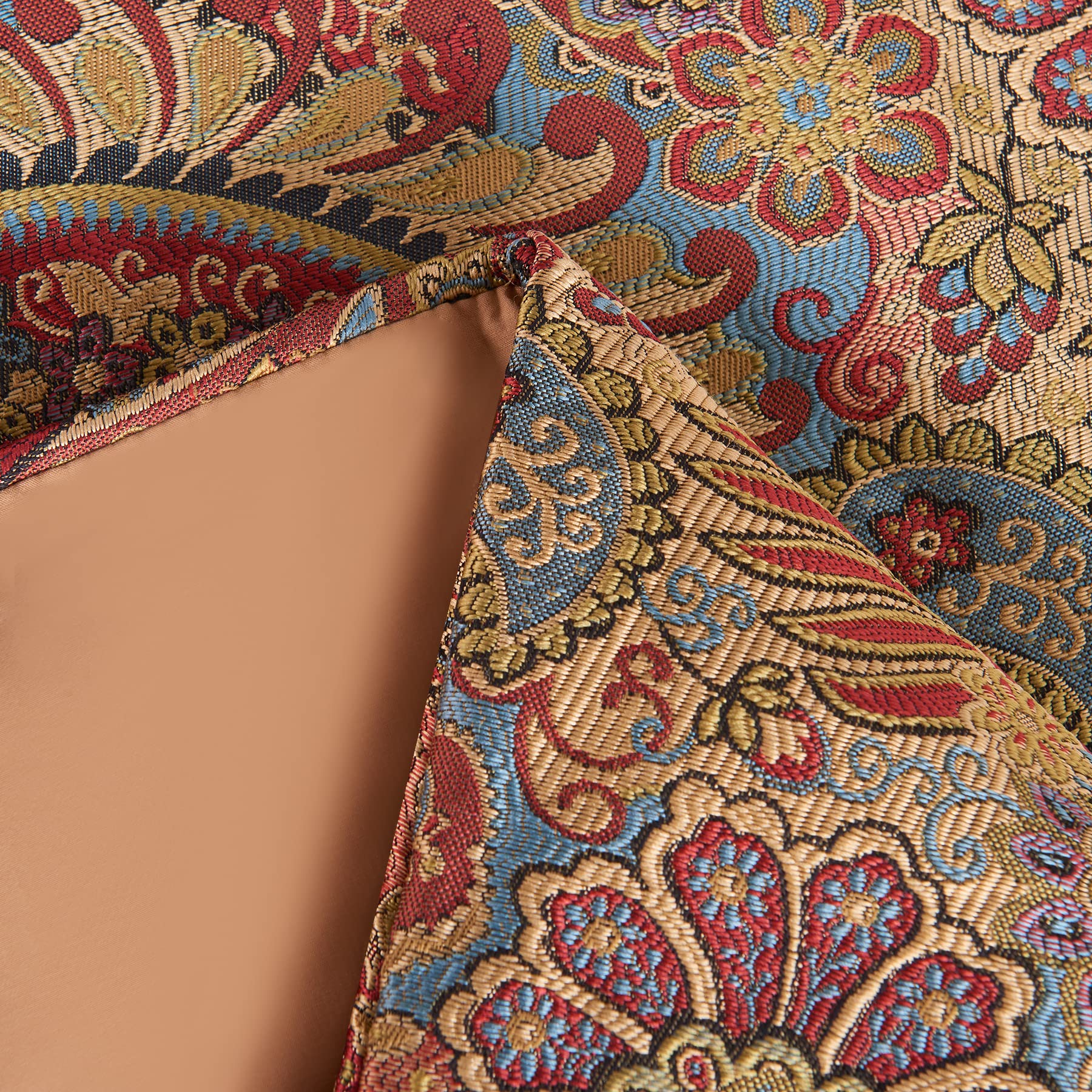 HiEnd Accents San Angelo 4-Piece Super King Comforter Set - Paisley Pattern, Red Bed Skirt, Western Rustic Farmhouse Style (1 Comforter, 1 Bedskirt, 2 Pillow Shams) for Cozy Bedroom Decor & Guest Room Styling