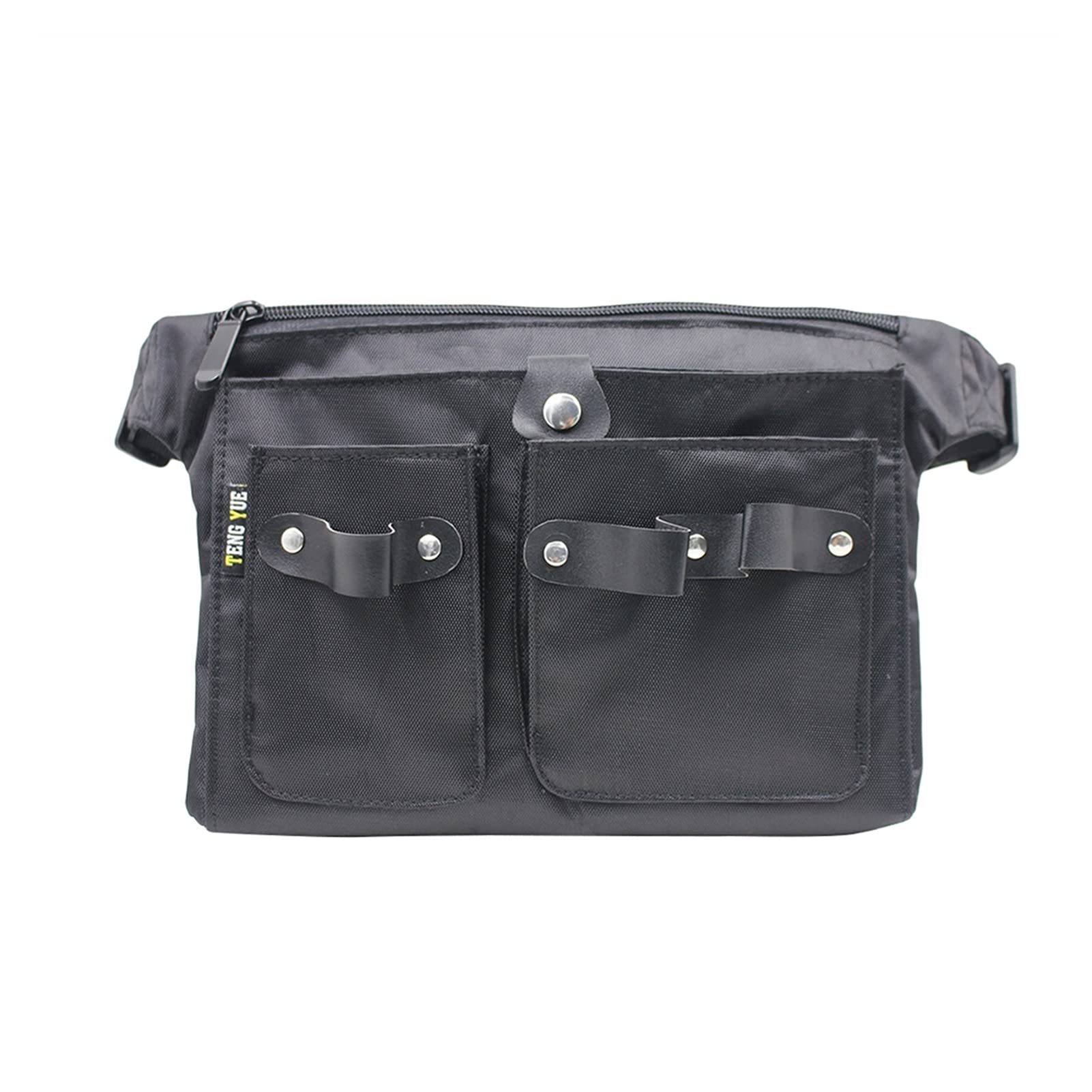 YYYHD Black Barber Scissor Holster Waist Pouch - Hair Styling Tools Storage Bag for Hairdressers, Salon Professionals & Home Use - Durable Shears Holder for Comb, Clippers & Styling Accessories (Black, Style B) - Perfect for Salon Work, Travel & DIY Haircuts